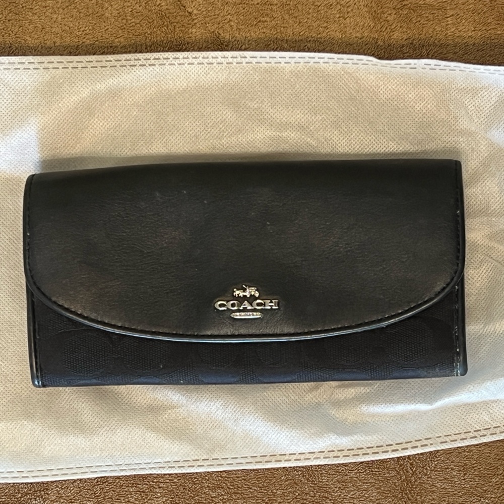 Coach Signature PVC Slim Envelope Wallet